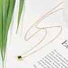 Ion Plating(IP) 304 Stainless Steel Cubic Zirconia Hexagon Pendant Cable Chain Necklaces NJEW-P320-16G-03-2