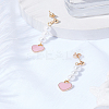 1 Pair Shell Pearl Dangle Earrings EJEW-LP0010-03-3