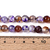 Dyed & Heated Natural Fire Crackle Agate Beads Strands G-N359-01A-05-5