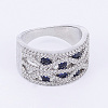Brass Micro Pave Cubic Zirconia Finger Rings RJEW-E145-35P-19mm-2
