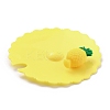 Pineapple Food Grade Silicone Cup Cover Lid AJEW-G031-04-2