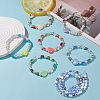 3 Strands Electroplate Glass Beads Strands EGLA-PA0001-25B-7