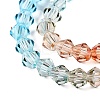 Gradient Color Baking Paint Glass Bead Strands DGLA-A039-T6mm-A016-3