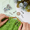 20Pcs 10 Colors Alloy Glass Pendant Stitch Markers HJEW-NB00036-3