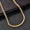 4.5MM 304 Stainless Steel Wheat Chain Necklaces for Women NJEW-B134-05A-G-2