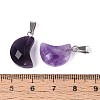 Natural Amethyst Pendants G-N349-02C-P-3