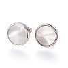 Brass Stud Earrings EJEW-E252-07-2