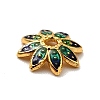Multi-Petal Alloy Enamel Bead Caps X-FIND-G029-02G-4