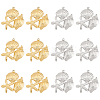 12Pcs 2 Colors 304 Stainless Steel Pendants STAS-UN0051-57-1