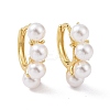 Plastic Pearl Hoop Earrings KK-E033-14G-1