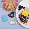 12Pcs 8 Styles Blackboard/Book/Pencil Shape Silicone Beads SIL-CA0002-78-5