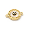 Brass Micro Pave Clear Cubic Zirconia Connector Charms KK-M303-04G-07-2