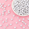 500Pcs Plating Acrylic Beads PACR-SP0001-09A-6
