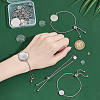 8Pcs 4 Style 304 Stainless Steel Round Cabochon Setting Bracelets DIY-UN0056-07-4