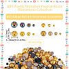 2 Bags ABS Plastic Imitation Pearl with Resin Rhinestone Cabochon MRMJ-SC0001-20C-2
