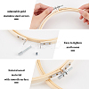 4Pcs 4 Styles Bamboo Cross Stitch Embroidery Hoops DIY-HY0001-76-4
