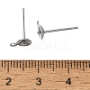 Anti-Tarnish 304 Stainless Steel Stud Earring Findings STAS-P370-02C-P-3