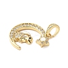 Brass Micro Pave Cubic Zirconia Pendants KK-D357-09B-G-2