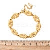 304 Stainless Steel Textured Link Bracelets for Women BJEW-D303-01G-5