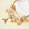 Alloy European Beads Charm Bracelets BJEW-F495-10G-5