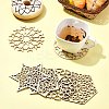 12Pcs 6 Styles Wood Cup Mats AJEW-CJ0001-37-5