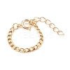Adjustable 304 Stainless Steel Curb Chain Finger Rings RJEW-JR00335-1