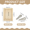 2Pcs Rectangle Wood Car Visor Photo Frame with Iron Clips AJEW-ME0002-33-2