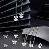 12Pcs 6 Style Brass Inlaid Clear Cubic Zirconia Charms ZIRC-SC0001-12-4