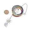 Glass Spiral Pendant Decorations HJEW-TA00269-3