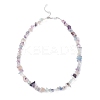 Natural Fluorite Chip Beaded Necklace NJEW-JN03824-02-1