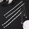 2 Pairs 2 Styles ABS Plastic Imitation Pearl Chain Non-slip Bra Straps FIND-CY0001-25-7
