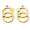 PVD Vacuum Plating 304 Stainless Steel Pendants LS-STAS-N092-77G-2