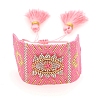 Friendship Eye Loom Pattern Seed Beads Bracelets for Women BJEW-Z013-15B-2
