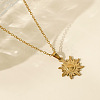 Vintage 306 Stainless Steel Sun Pendant Necklaces for Women IP0295-3