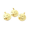 Rack Plating Brass Micro Pave Cubic Zirconia Pendants KK-F852-10G-3