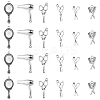 30Pcs 6 Styles Tibetan Style Alloy Pendants TIBEP-YW0002-08-1