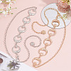 2Pcs 2 Colors Moon & Sun Alloy Link Chain Belts AJEW-GO0001-78B-4