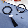 Natural Obsidian Beads Strands G-PH0028-8mm-14-5
