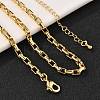 Brass Box Chain Necklaces for Women Men NJEW-F337-06G-5