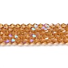 Transparent Electroplate Glass Beads Strands GLAA-F029-2mm-D18-1