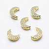 Brass Micro Pave Cubic Zirconia Pendants ZIRC-G130-08G-NR-1