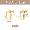   30Pcs Brass Clip-on Earring Findings FIND-PH0005-10-4