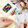 100Pcs Dyed Natural White Jade Round Charms FIND-FH0010-69-3