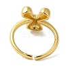 Initials Brass Open Cuff Ring for Women RJEW-N046-02Y-G-3
