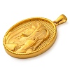Religion Golden Tone 304 Stainless Steel Pendants STAS-K289-01G-08-2