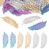 36Pcs 3 Styles 201 Stainless Steel Filigree Pendants STAS-WR0001-14-1