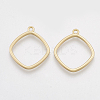 Smooth Surface Alloy Open Back Bezel Pendants PALLOY-S117-128-1