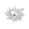 Brass Micro Pave Clear Cubic Zirconia Pendants KK-G548-01A-P-2