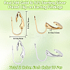 40Pcs 2 Colors Brass Clip-on Earring Findings KK-BBC0011-91-2