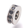 Brass Micro Pave Cubic Zirconia Beads ZIRC-E152-58-RS-3